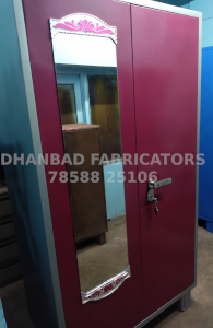 Almirah design mirror top bottom frame